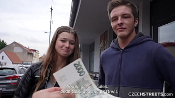 Amateur boyfriend lets girlfriend cheat on him on CzechStreets